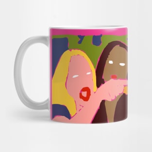 Woman Yelling at Leonardo Abstract Mug